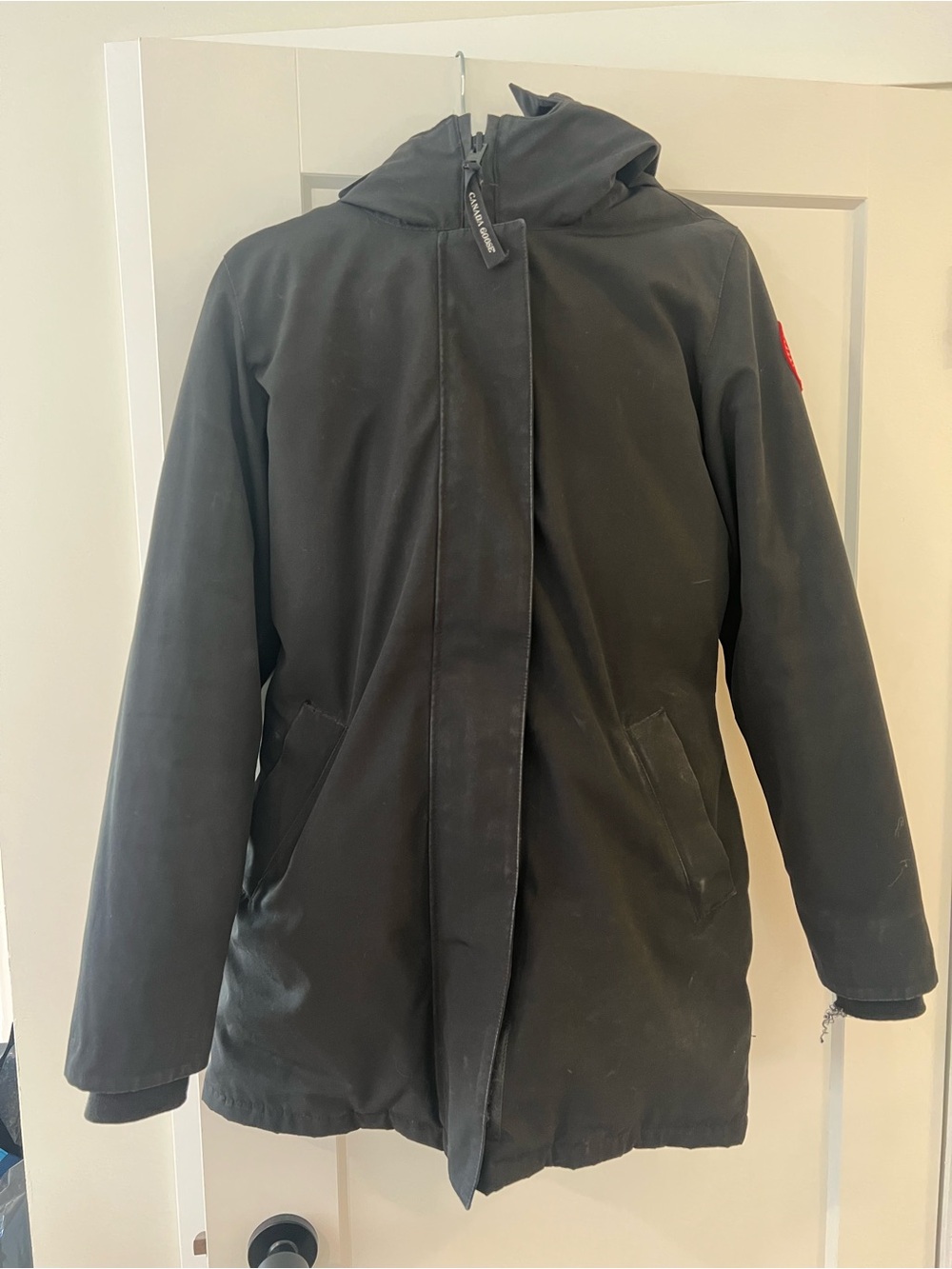 Canada Goose Black Women’s Hooded Puffer Jacket